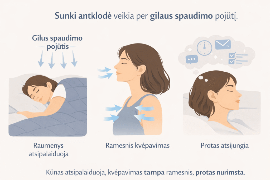 Kaip veikia sunki antklodė